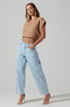 Checkered Sweater Vest -Astr The Label Shop ALT16416 CI TAUPE 2