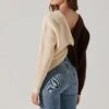 Two Toned Twist Back Sweater -Astr The Label Shop ALT16617 FCI BROWNCONTRAST 6