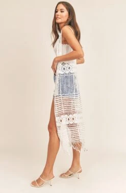 Sun Chaser Crochet Cover Up 12 Sun Chaser Crochet Cover Up -Astr The Label Shop AMB NF00002121 BEIGE 3
