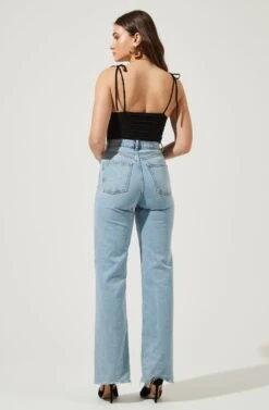 Danbury Ruched Tie Strap Bodysuit 22 Danbury Ruched Tie Strap Bodysuit -Astr The Label Shop AMB ST6519 3