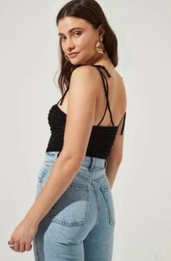 Danbury Ruched Tie Strap Bodysuit 25 Danbury Ruched Tie Strap Bodysuit -Astr The Label Shop AMB ST6519 4