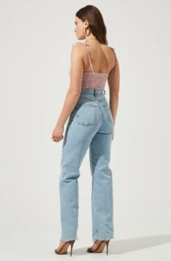 Danbury Ruched Tie Strap Bodysuit 18 Danbury Ruched Tie Strap Bodysuit -Astr The Label Shop AMB ST6519 DUSTYPINK 3