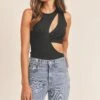 Fillory Cutout Bodysuit -Astr The Label Shop AMB ST6540 BLACK 3