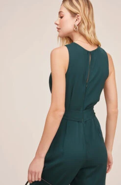 Side Tie Jumpsuit 16 Side Tie Jumpsuit -Astr The Label Shop AP7042 FOREST GREEN 4