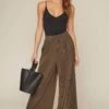 Pleated Wide Leg Pant