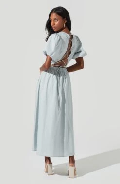 Poplin Midi Skirt 9 Poplin Midi Skirt -Astr The Label Shop AS9098 DUSTYBLUE 4