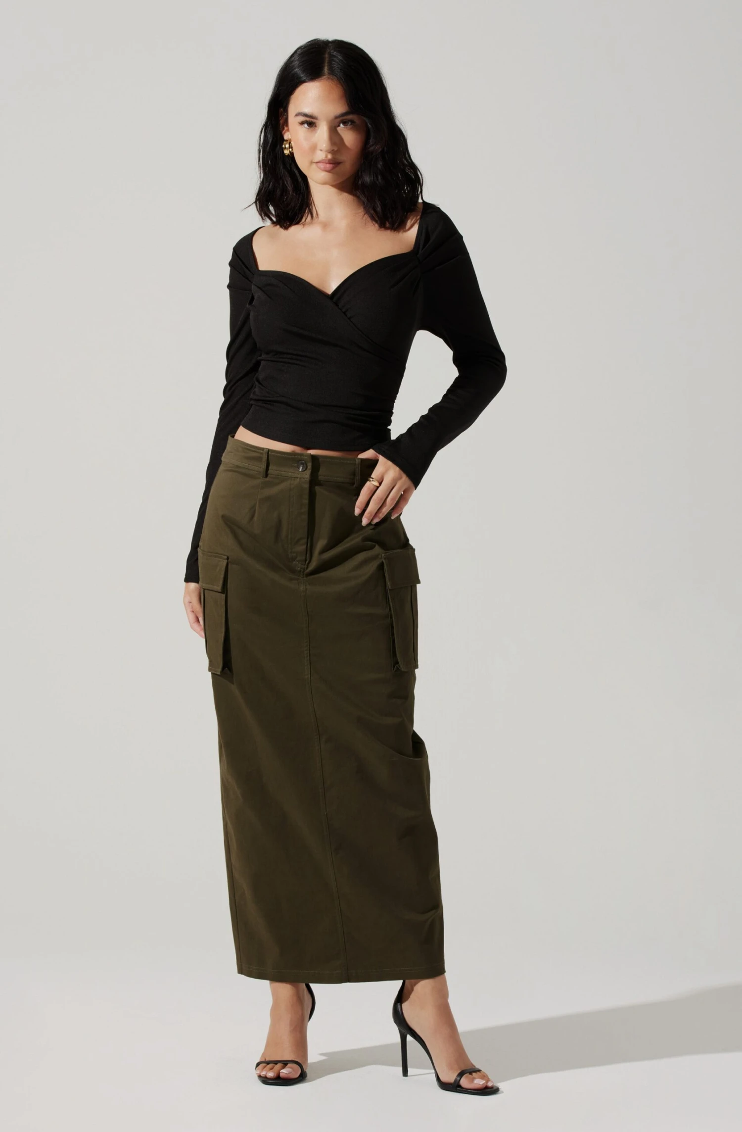 High Rise Cargo Maxi Skirt 9 High Rise Cargo Maxi Skirt - Image 7