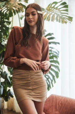 Sparrow Shoulder Pad Sweatshirt -Astr The Label Shop ASTR FALL21 31550 edited