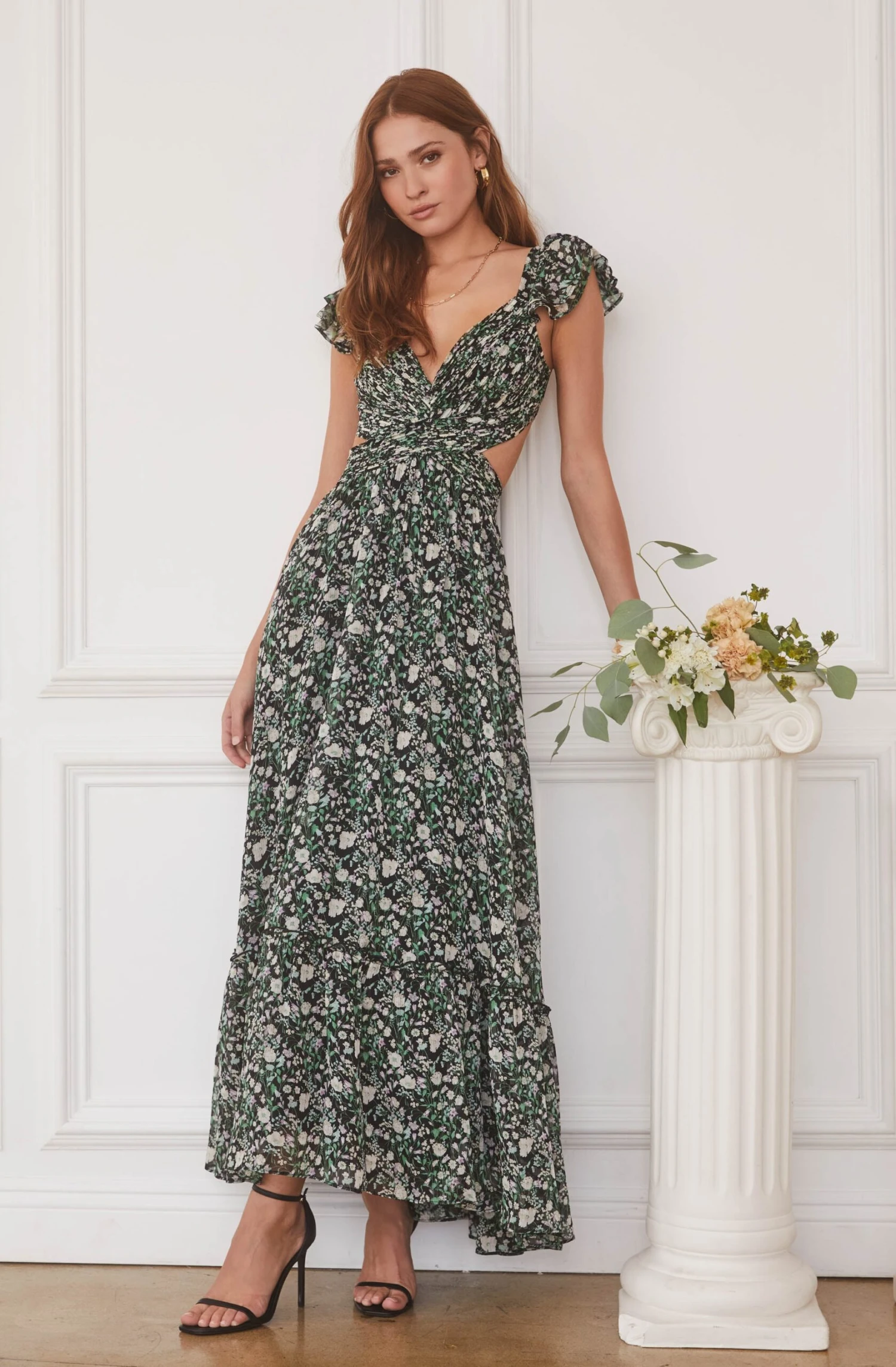 Primrose Floral Strappy Back Maxi Dress 8 Primrose Floral Strappy Back Maxi Dress - Image 6