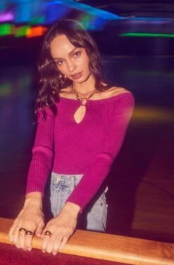 Philippa Chain Strap Sweater -Astr The Label Shop ASTR HOL22 SKATE 0734