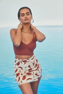 Nirina Abstract Print Mini Skirt 19 Nirina Abstract Print Mini Skirt -Astr The Label Shop ASTR SPR22 PT1 2058