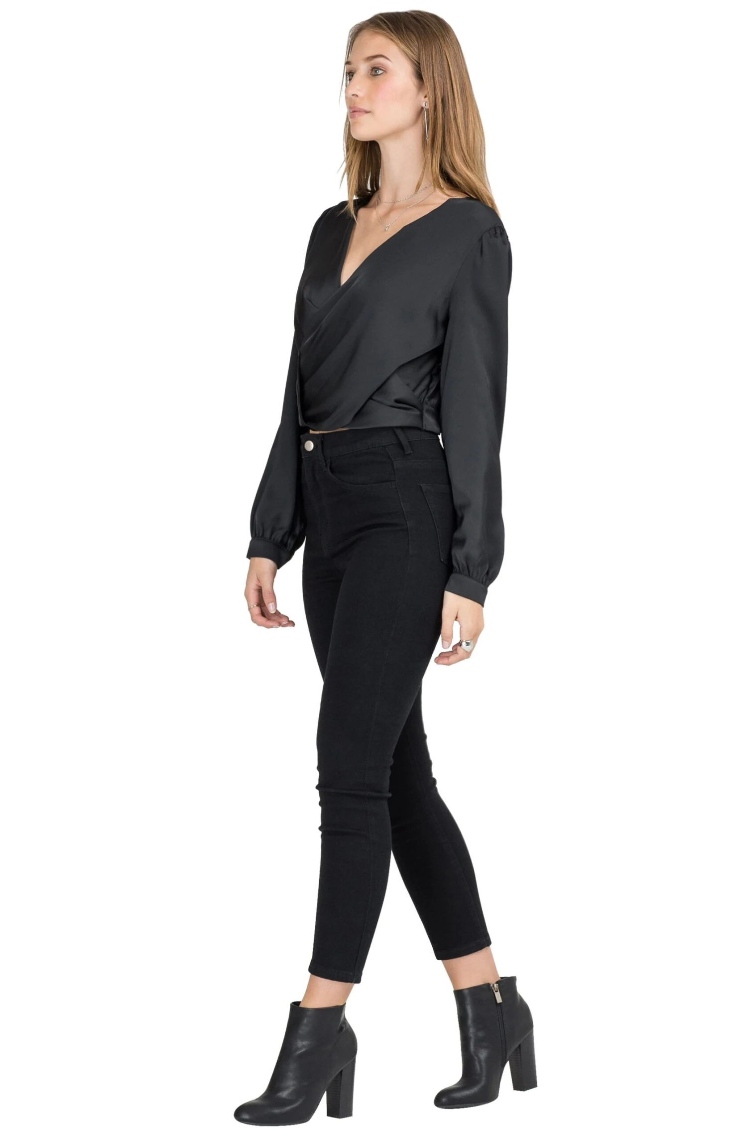 Satin Wrap Front Top 5 Satin Wrap Front Top - Image 3