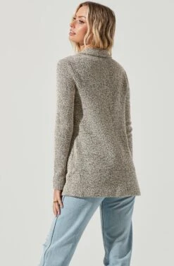 Tweed Oversized Blazer -Astr The Label Shop AT12897 CREAM BLACK 6