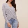 Wrap Front Sweater -Astr The Label Shop AT13204 003 HEATHERGREY 2 4457c686 2b7f 49fb b1b4 134f5bd06be3