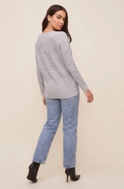 Wrap Front Sweater 14 Wrap Front Sweater -Astr The Label Shop AT13204 003 HEATHERGREY 4 98b8bca4 03ea 4547 a966 5dca23237a96