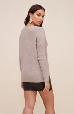 Wrap Front Sweater 20 Wrap Front Sweater -Astr The Label Shop AT13204 003 OATMEAL 5