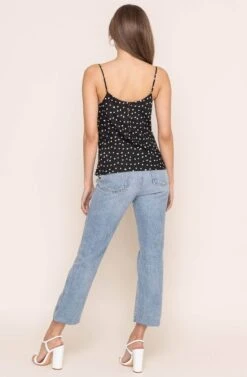 Cowl Drape Cami -Astr The Label Shop AT15035D BLACK DOT 4A 430e0d92 92ab 4cbb aea5 65519fce013a