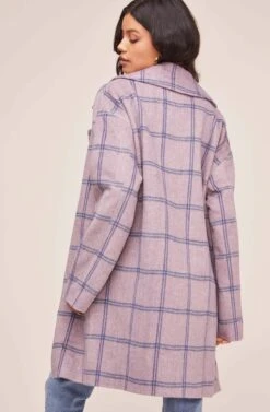 Cozy Coat 15 Cozy Coat -Astr The Label Shop AT15630 PURPLE BLUE PLAID 6