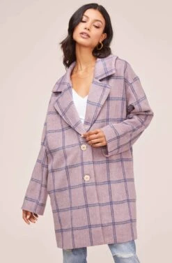 Cozy Coat 11 Cozy Coat -Astr The Label Shop AT15630 PURPLE BLUE PLAID 7