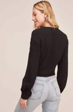 Tie Front Top 13 Tie Front Top -Astr The Label Shop AT15667 BLACK 6