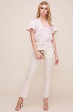 Flutter Sleeve Surplice Marble Top 9 Flutter Sleeve Surplice Marble Top -Astr The Label Shop AT15688B BLUSH MARBLE 1 c7359a75 3941 4205 a6bc 242beaacd2b2