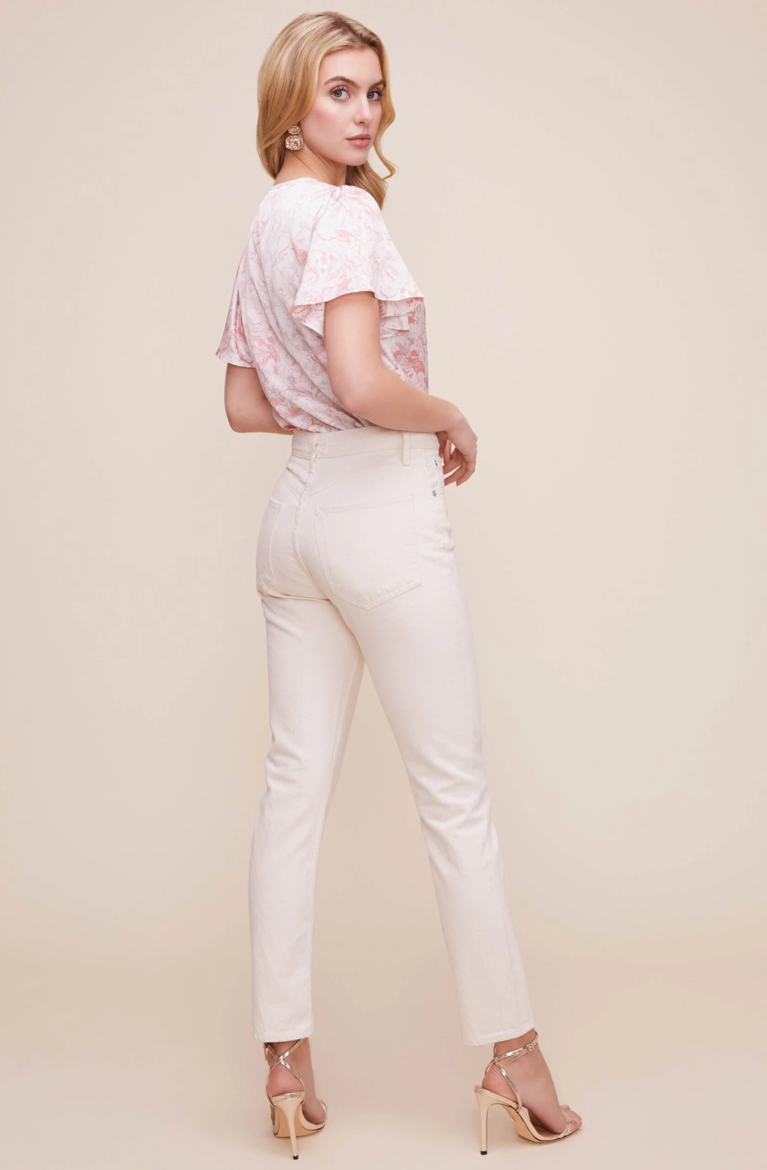 Flutter Sleeve Surplice Marble Top 4 Flutter Sleeve Surplice Marble Top - Image 2