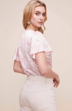 Flutter Sleeve Surplice Marble Top 10 Flutter Sleeve Surplice Marble Top -Astr The Label Shop AT15688B BLUSH MARBLE 5 945x a49178df 6cfa 47d6 84fa df145968bd60