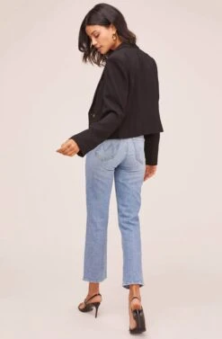 Cropped Blazer -Astr The Label Shop AT15702 BLACK 3