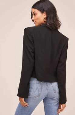 Cropped Blazer -Astr The Label Shop AT15702 BLACK 4