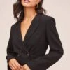 Cropped Blazer -Astr The Label Shop AT15702 BLACK 5