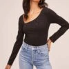 Esme Asymmetrical Neck Bodysuit -Astr The Label Shop AT15761 BLACK 4