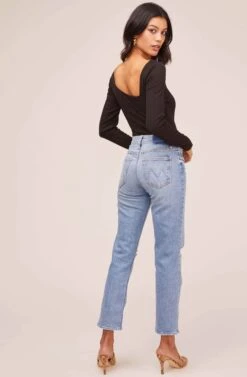 Esme Asymmetrical Neck Bodysuit -Astr The Label Shop AT15761 BLACK 6