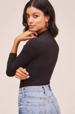 Mere Mock Neck Bodysuit 13 Mere Mock Neck Bodysuit -Astr The Label Shop AT15764 BLACK 5