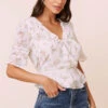 Wrap Front Ruffle Top