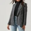 One Button Blazer -Astr The Label Shop AT16133 BLACK 2