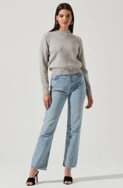 Reversible Open Back Sweater 14 Reversible Open Back Sweater -Astr The Label Shop AT16314 GREY SILVER 1