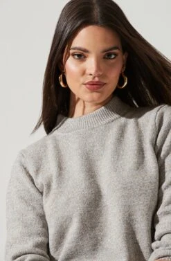 Reversible Open Back Sweater 16 Reversible Open Back Sweater -Astr The Label Shop AT16314 GREY SILVER 4