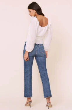 Long Sleeve Crinkle Top 10 Long Sleeve Crinkle Top -Astr The Label Shop AT16317 CREAM 5