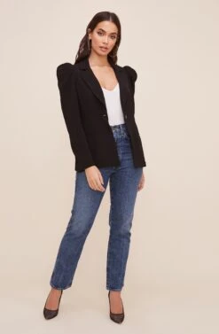 Puff Sleeve Blazer -Astr The Label Shop AT16327 003 BLACK 1