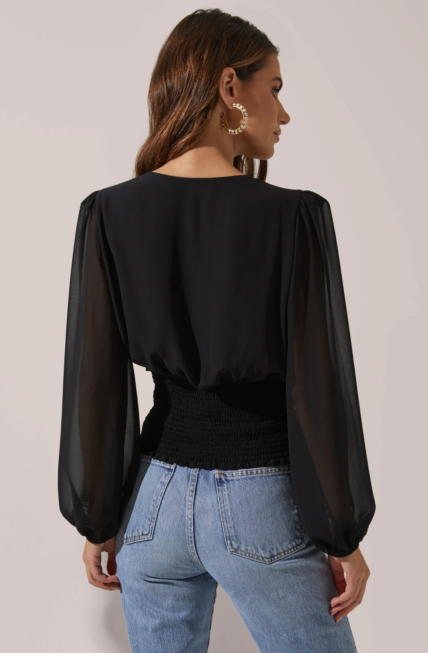 Ruched Bodice Long Sleeve Top 6 Ruched Bodice Long Sleeve Top - Image 4