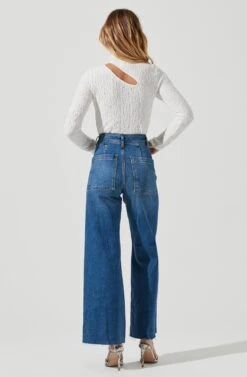 Slit Mock Neck Top 25 Slit Mock Neck Top -Astr The Label Shop AT16954 IVORY 3