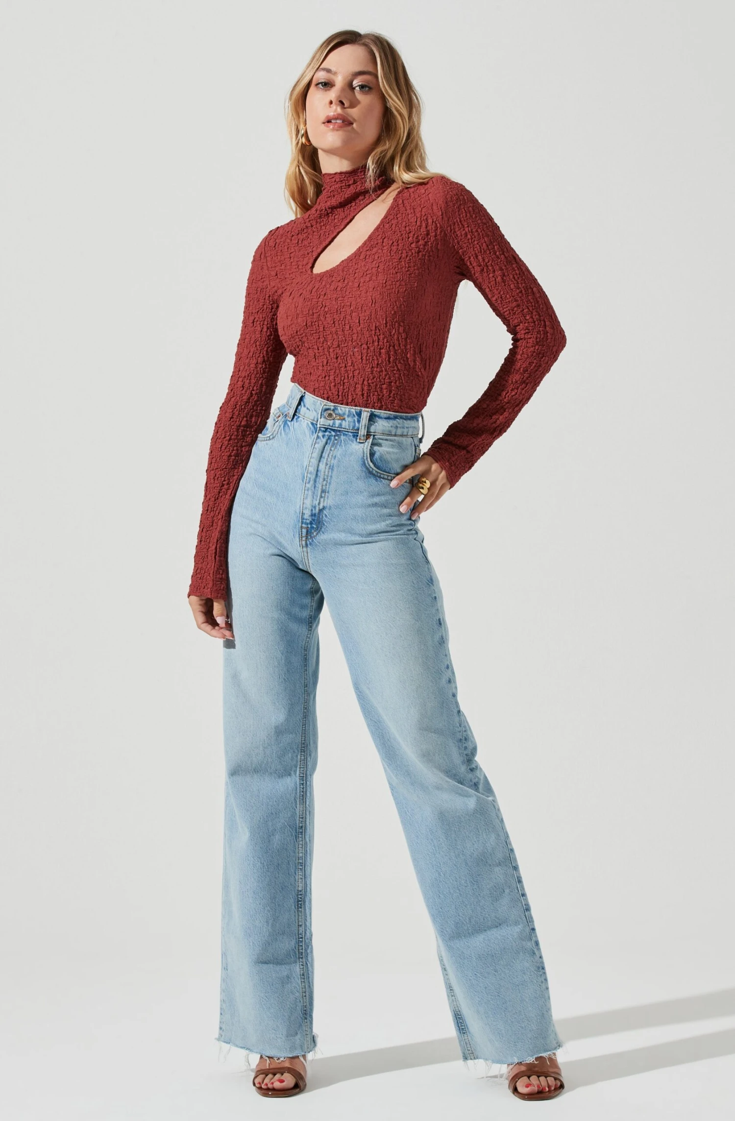 Slit Mock Neck Top 16 Slit Mock Neck Top - Image 14