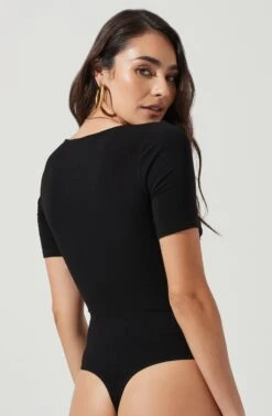 Hook & Eye Bodysuit -Astr The Label Shop AT16960 BLACK 5