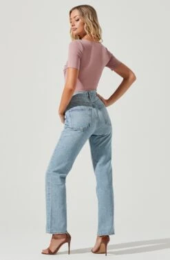 Hook & Eye Bodysuit -Astr The Label Shop AT16960 PINK 3