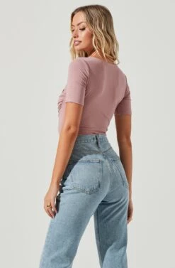 Hook & Eye Bodysuit -Astr The Label Shop AT16960 PINK 4