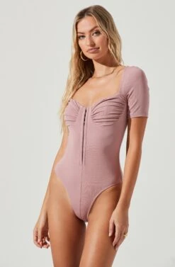 Hook & Eye Bodysuit -Astr The Label Shop AT16960 PINK 5