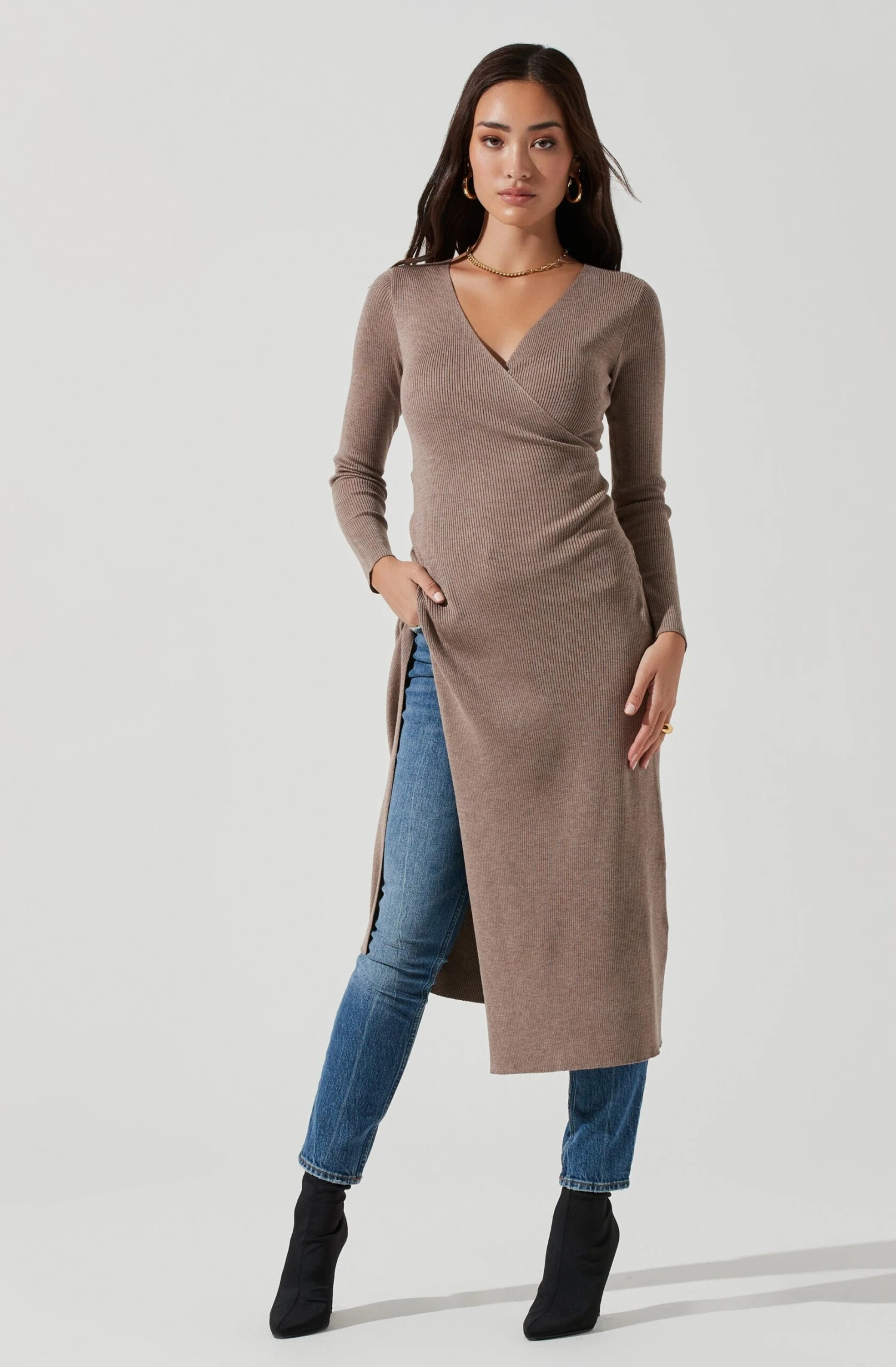 Hi Slit Cross Front Sweater 15 Hi Slit Cross Front Sweater - Image 13