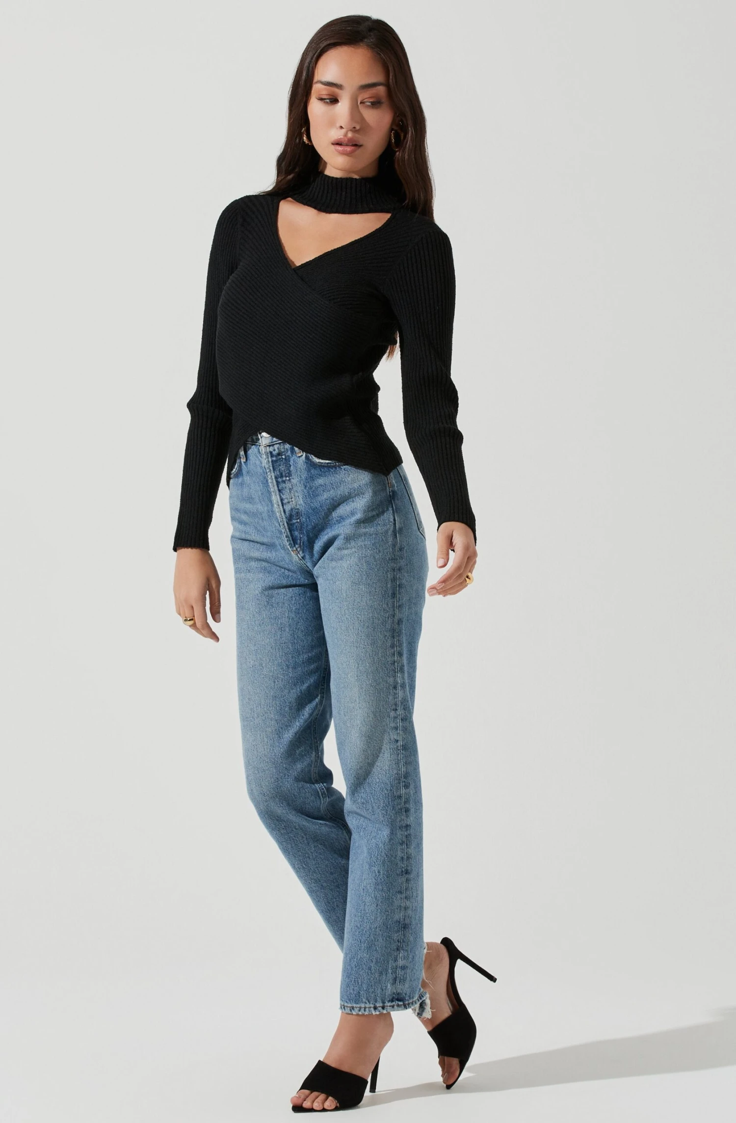 Mock Neck Cross Front Sweater 7 Mock Neck Cross Front Sweater - Image 5