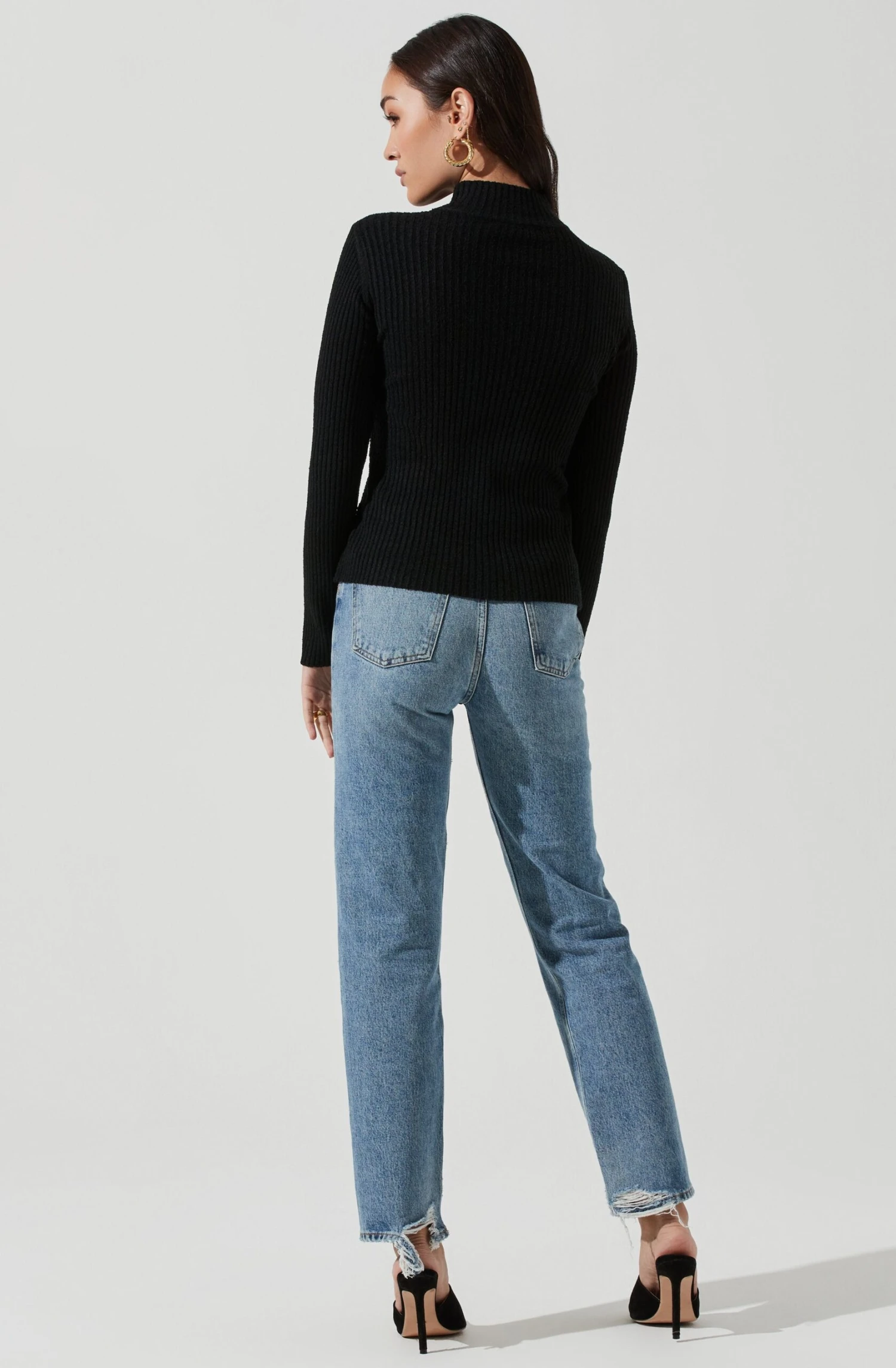 Mock Neck Cross Front Sweater 4 Mock Neck Cross Front Sweater - Image 2