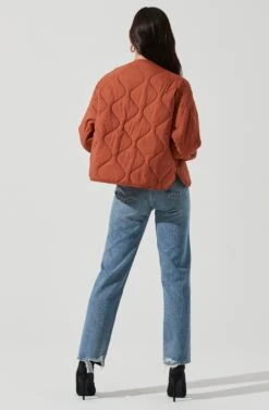 Lightweight Padded Jacket -Astr The Label Shop AT17062 CLAY 1123